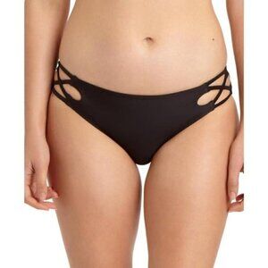California Waves Caged Bikini Swim Bottom Black